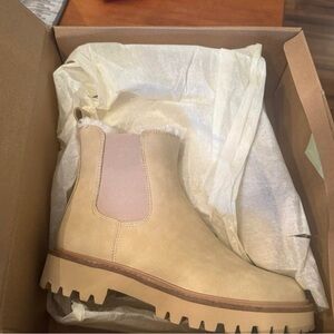 J. Crew Cream Ankle Boots